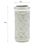White Metal Solar Outdoor Lantern, 8"