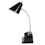 Black Task Organizer Lamp, 16"