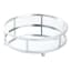 Silver Metal Tray with Mirror, 10"