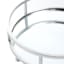 Silver Metal Tray with Mirror, 10"
