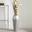 Silver Hammered Metal Vase, 19"