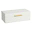 White Faux Leather Box, 10x6