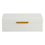 White Faux Leather Box, 10x6