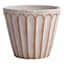 Indoor Cement Vertical Lines Pot, Medium