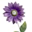 Purple Flower Yard Pick, 5"