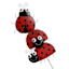 Ladybug Stacked Yard Stake, 9.5"
