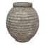 Washed Tan Ceramic Vase, 7"