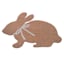 Honeybloom Easter Bunny Shaped Coir Mat, 18x30