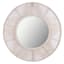 Found & Fable White Round Bamboo Wall Mirror, 35"