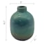 Aqua Green Glazed Ceramic Vase, 4"