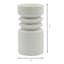 Crosby St. White Cement-Look Candle Holder, 7"