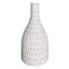 White Ceramic Dipped Vase, 10.5"