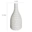 White Ceramic Dipped Vase, 10.5"