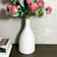 White Ceramic Dipped Vase, 10.5"