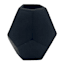 Laila Ali Matte Black Ceramic Geo Vase, 4"