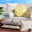Lemon Meringue Petal Outdoor Throw Pillow, 18"