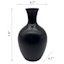 Matte Black Ceramic Vase, 8"