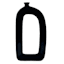 Riley Black Open Vase, 14"