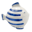 Tracey Boyd Blue Ceramic Fish Canister, 4"