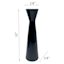 Black Ceramic Candle Holder, 12"