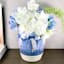 Ty Pennington Blue Splash Ceramic Vase, 6.5"