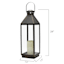 Black Outdoor Lantern with Metallic Detail, 24"