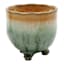 Honeybloom Indoor Green Ombre Footed Ceramic Pot, Extra Small