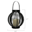 Found & Fable Black LED Outdoor Lantern with Timer, Small