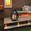Found & Fable Black LED Outdoor Lantern with Timer, Small