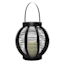 Found & Fable Black LED Outdoor Lantern with Timer, Large