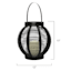 Found & Fable Black LED Outdoor Lantern with Timer, Large