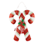 Classic Christmas Glittered Metal Candy Cane Wall Decor, 19"