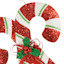 Classic Christmas Glittered Metal Candy Cane Wall Decor, 19"