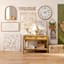 Honeybloom Wooden Framed Round Wall Clock, 25"
