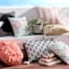 Found & Fable Black & White Textured with Tassels Lumbar Outdoor Throw Pillow, 14x20