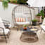 Rust & Natural Block Stripe Outdoor Lumbar Throw Pillow with Tassels, 14x22