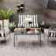 Crosby St. Black & White Striped Lumbar Outdoor Throw Pillow, 14x20