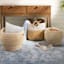 Natural & White Colorblock Water Hyacinth Basket, Large