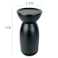 Crosby St. Black Ceramic Candle Holder, 5x10