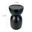 Crosby St. Black Ceramic Candle Holder, 5x8