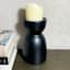 Black Ceramic Candle Holder, 5x8