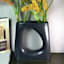 Crosby St. Black Open Ceramic Vase, 10"