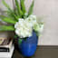 Ty Pennington Blue Reactive Glaze Ceramic Vase, 8"
