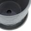 Indoor Grey Embossed Ceramic Pot with Saucer, Medium