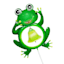 Frog with Bell Yard Pick, 21"