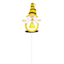 Yellow Gnome with Bell Yard Pick, 21"