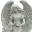 Angel on Stand Outdoor Garden Statue, 33"