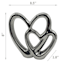 Silver Porcelain Heart Figurine, 8"