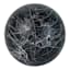 Black Faux Marble Orb, 4"