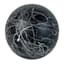 Black Faux Marble Orb, 4"